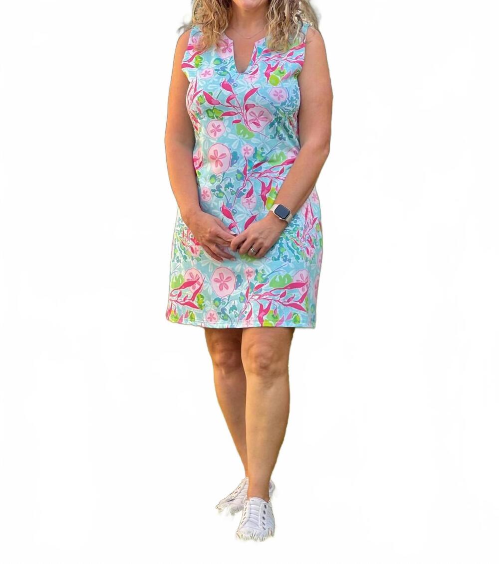 NEW ANA CLARE carly shift dress in oceanus